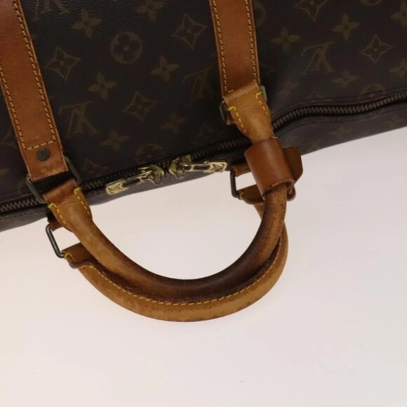 LOUIS VUITTON Monogram Keepall Bandouliere 50 Boston Bag M41416 LV Auth 137204 - Picture 8 of 16